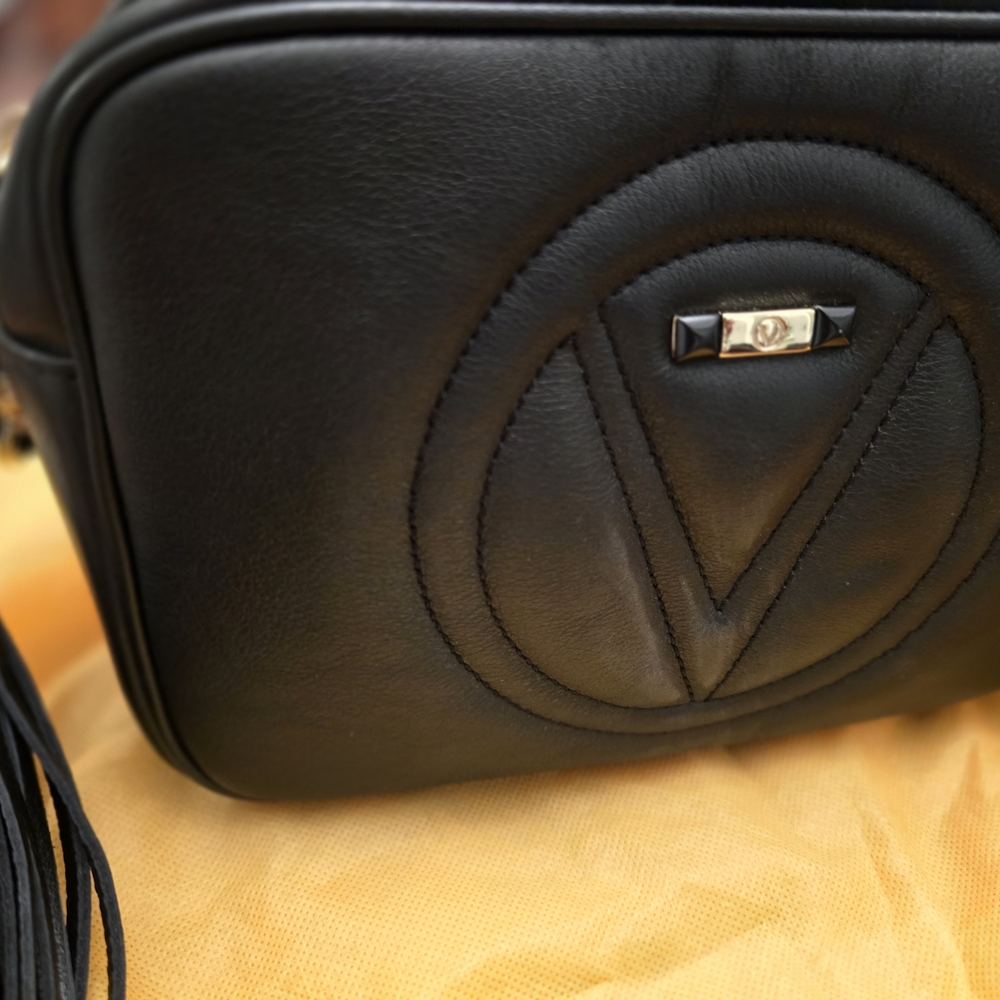 Mario Valentino Black Crossbody Bag with Tassel - Picture 3 of 6